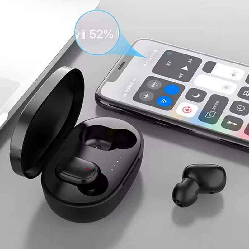 Наушники (Lanxun) A6S Bluetooth 5.2 беспроводные вкладыши — 35 мАч наушник, 200 мАч зарядный кейс