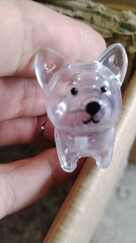 透明子犬ヘア収納ボックスチャームガシャポンウエストハイランドポメラニアンヘア収納お土産キーホルダーバッグぶら下げ|undefined