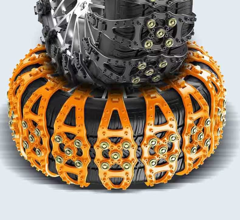 Winter Emergency Anti-Slip Tire Chains for Electric Tricycles, Universal Type, Rubber for Motorcycles and Suvs