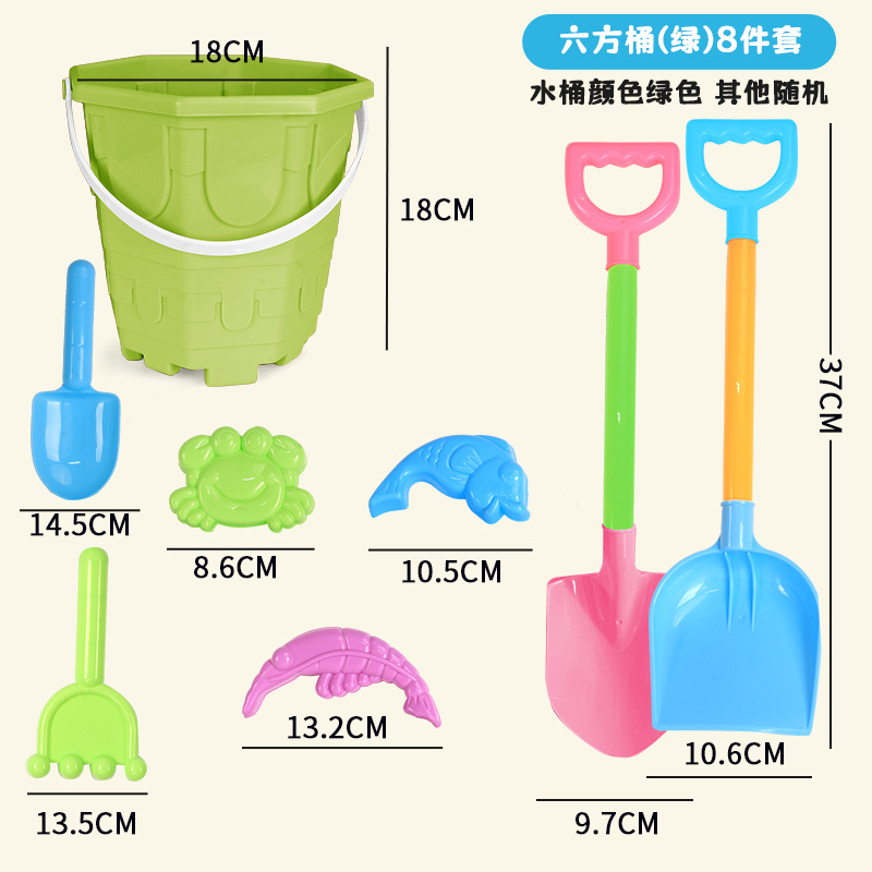 Hexagon Castle Barrel Green Set de 8 piezas