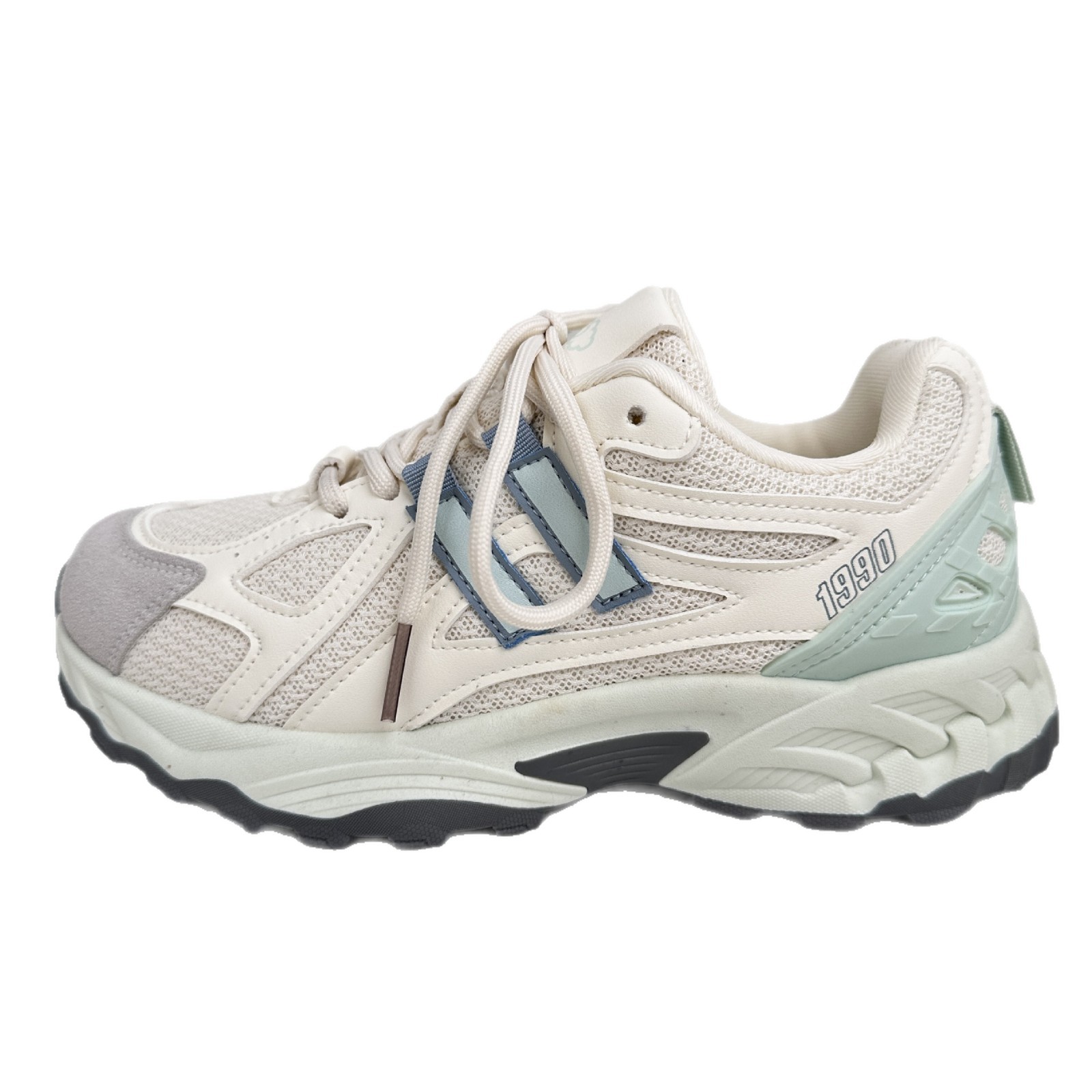 Yuanbo zapatos de papá y mujer 2025 otoño nuevo estilo versátil malla transpirable de fondo grueso elevados zapatos deportivos casuales