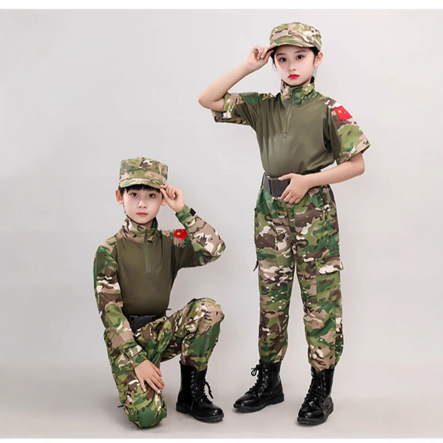 儿童速干蛙服迷彩服套装特种兵男童幼儿园款夏令营拓展军训服夏季