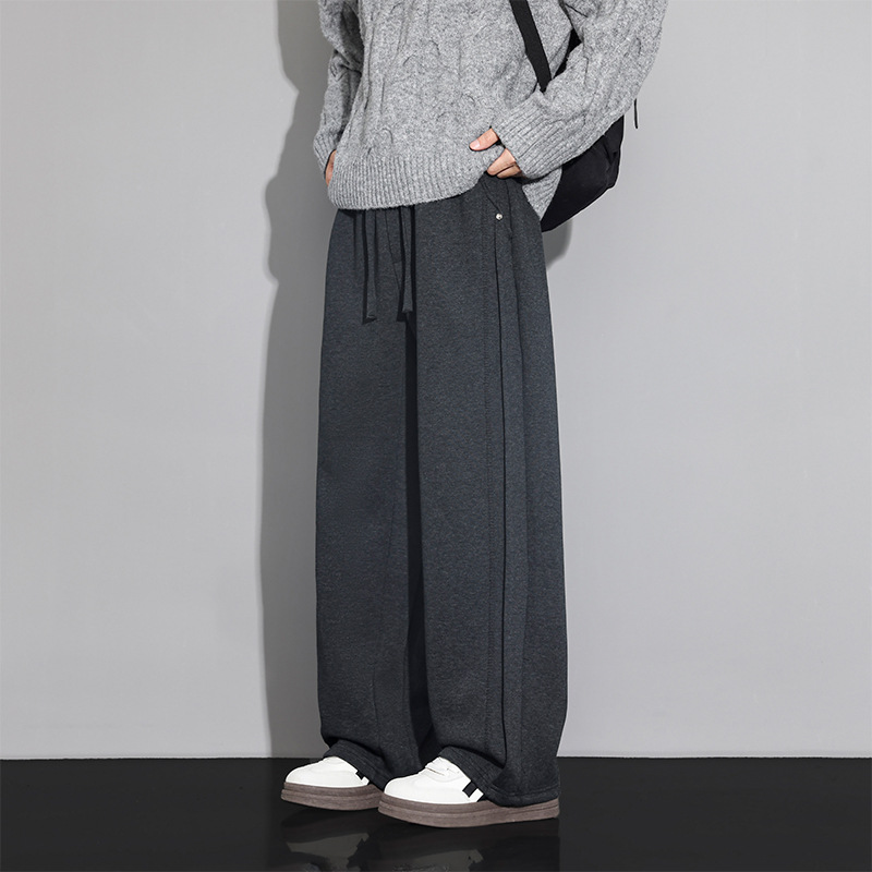 JYF-2712 cross-border wholesale autumn and winter new loose wide-leg trendy Korean-style casual pants men's sweatpants athletic long pants