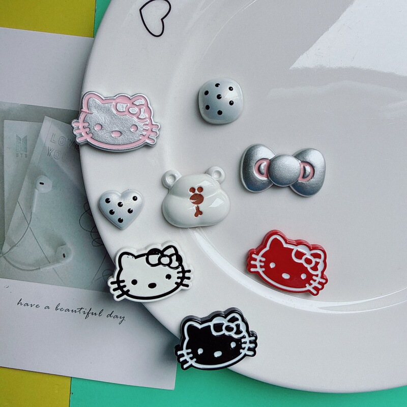 High-End Silver-Gray and Pink Cat Bowknot Fish Accessories Hair Accessories Handmade Materials Wholesale