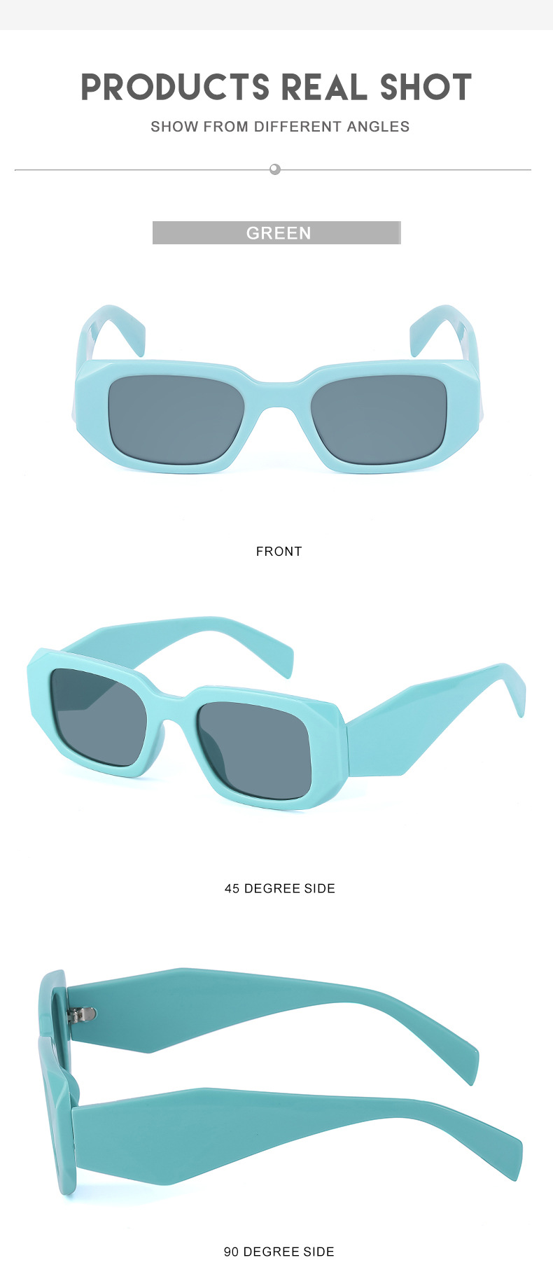 40g Weight UV400 Protection Lens Material Travel, Party Occasion Women'S, Men'S Gender Fashion, Simple Style Style Grey, White, Pink, Green, Blue, Black Color Fashion Simple Style UV400 Protection Women's Sunglasses 8