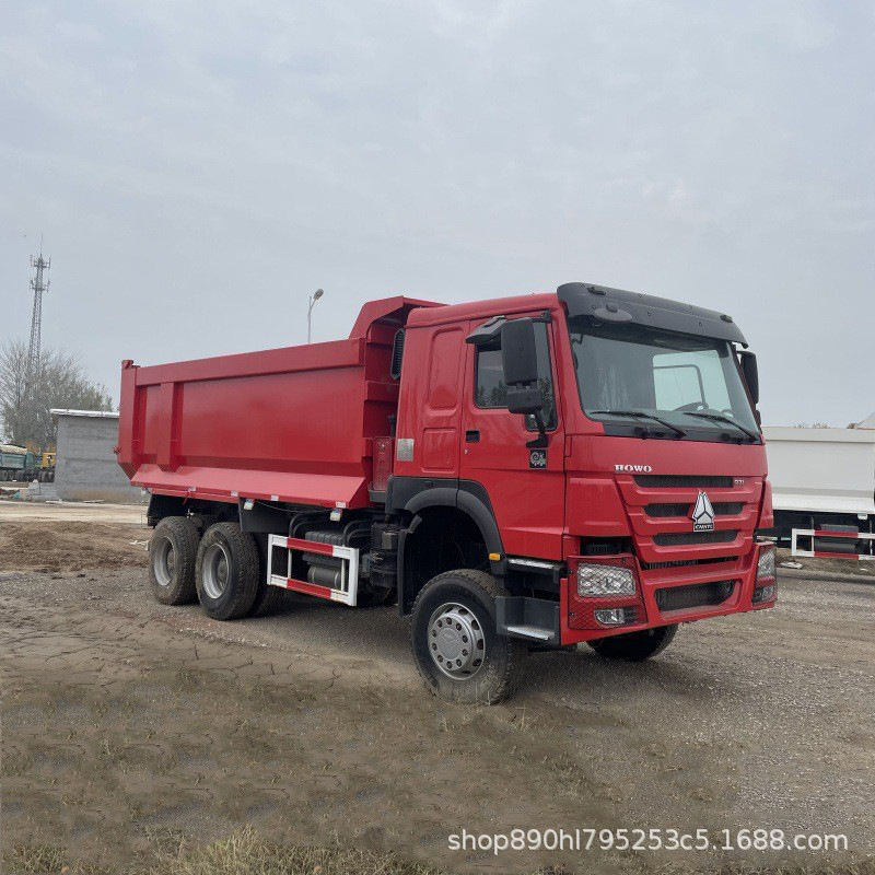 Cross-Border Supply of Sinotruk Howo Rear Eight-Wheel Dump Truck Traction Dump Semi-Trailer 371 Horsepower Dump Truck Heavy Body
