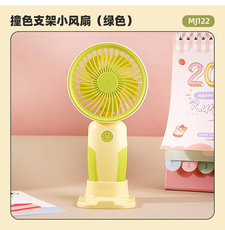 Ventilador de Mano Portátil Recargable de Plástico para Escritorio y Viajes