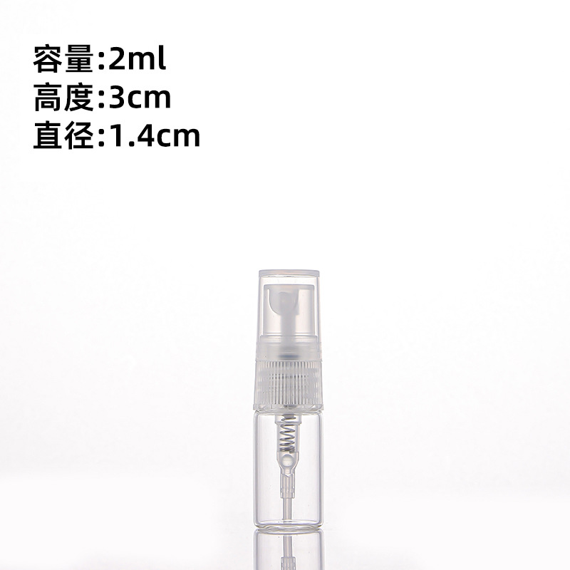 2ml transparent plastic half-hood pump head; transparent; glass