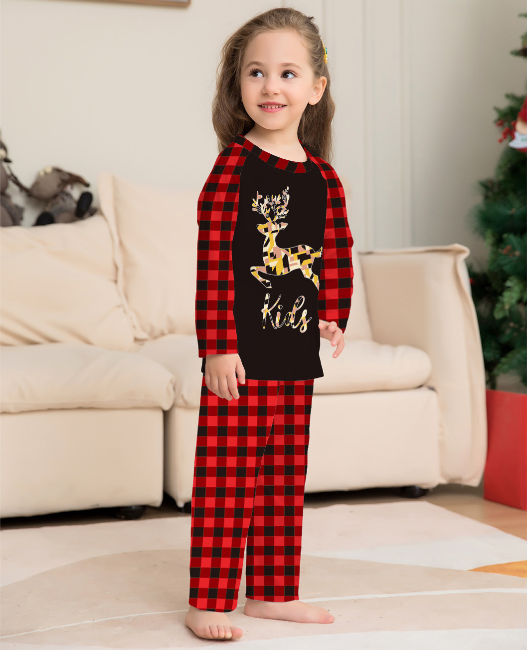 Fashion Letter Deer Cotton Blend Polyester Pants Sets Family Matching Outfits display picture 6