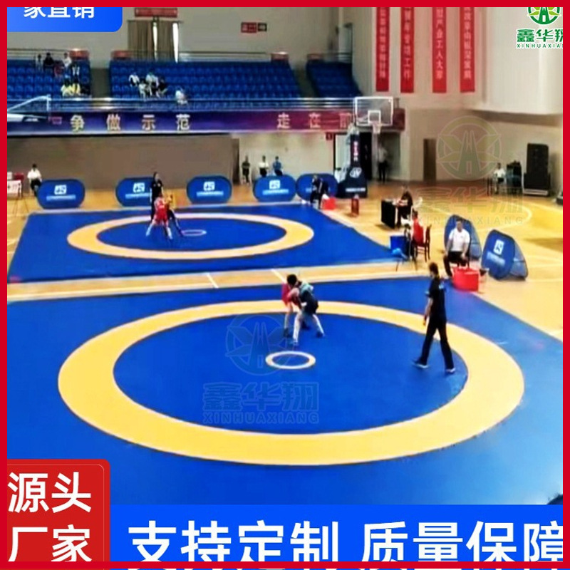 定制拳击台盖布擂台布场地盖单摔跤垫PVC布武术场地翻新搏击盖单