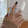 Tide, summer trend adjustable retro ring hip-hop style, Japanese and Korean