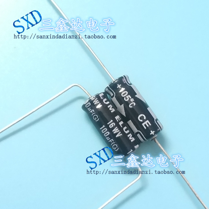 16V100UF 100UF16V全新原装音响功放 轴向卧式 电解电容：6*16