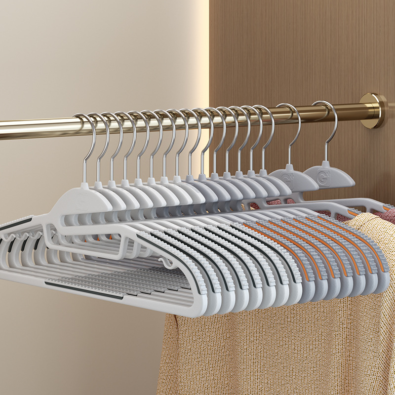 小管家双色版G+无痕衣架家用护衣领不起包变形晾晒衣服防滑防肩角