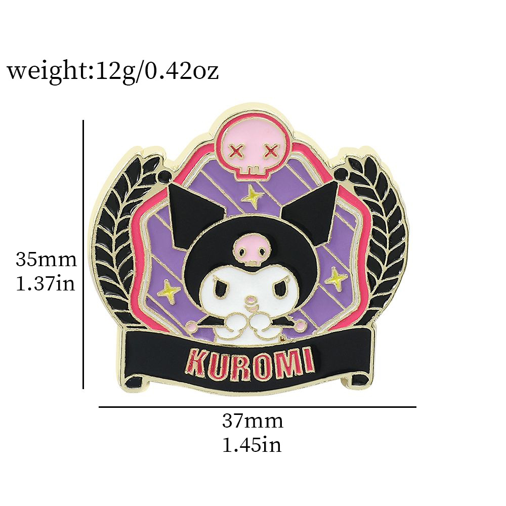 Venta caliente cien Sanrio serie de metal broche de dibujos animados coolomi Yugui perro KT gato todo-fósforo de moda insignia