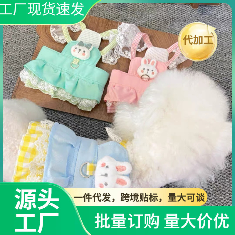 Pet Clothes for Dogs and Cats, Autumn Maltese Lace Camisole Cardigan, New Bowknot Cute Skirt, Warm
