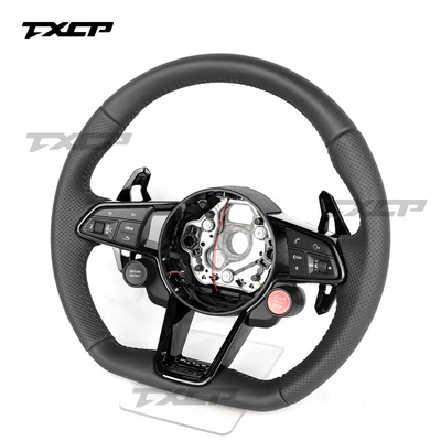 upgrade to R8 flat-bottom full-leather steering – Steering wheel