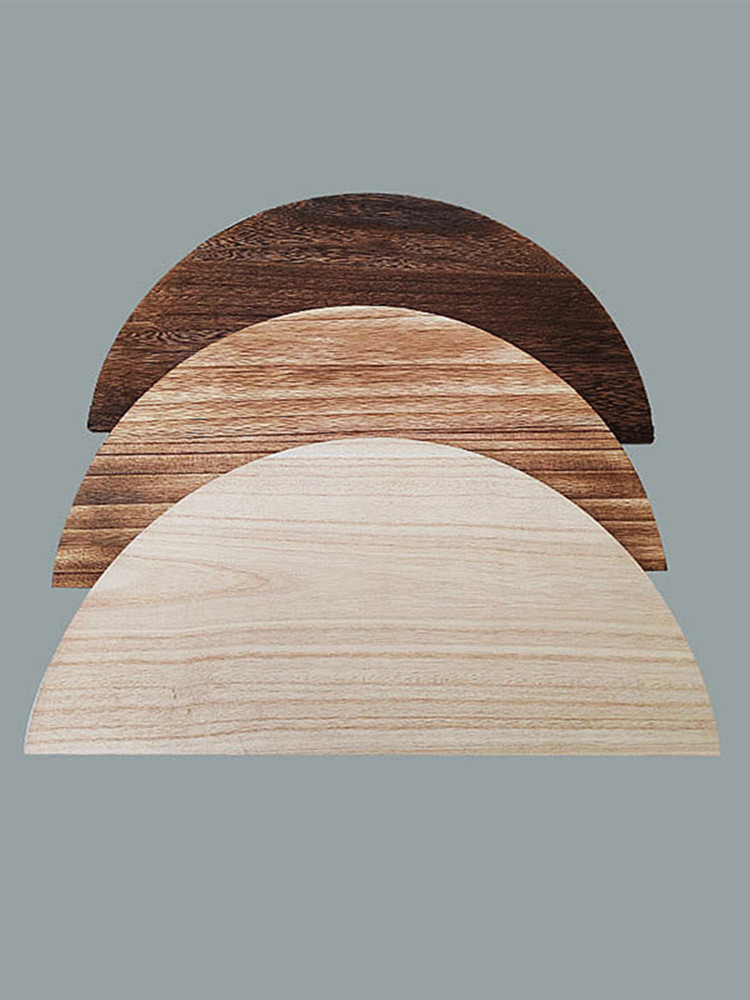 圆木片diy材料圆木桐木实木半圆形内装雕刻复古创意摄影道具