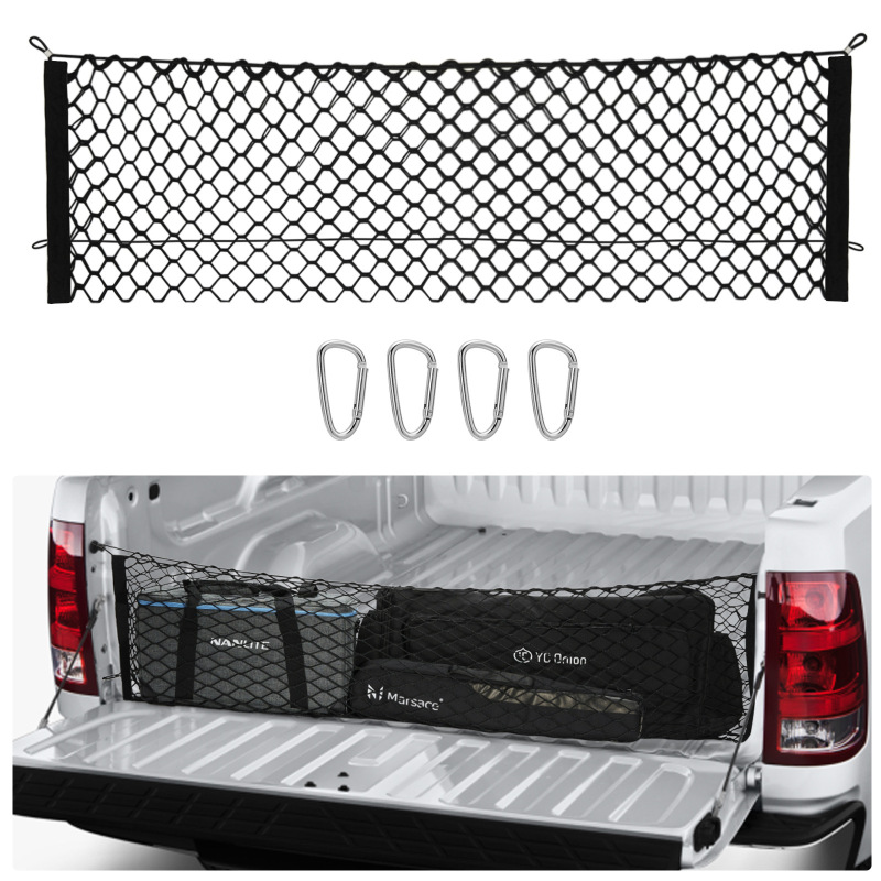 Car Trunk Net Bag Pickup Luggage Storage Bag Car Hanging Double-Layer Vertical Net Car Storage Supplies