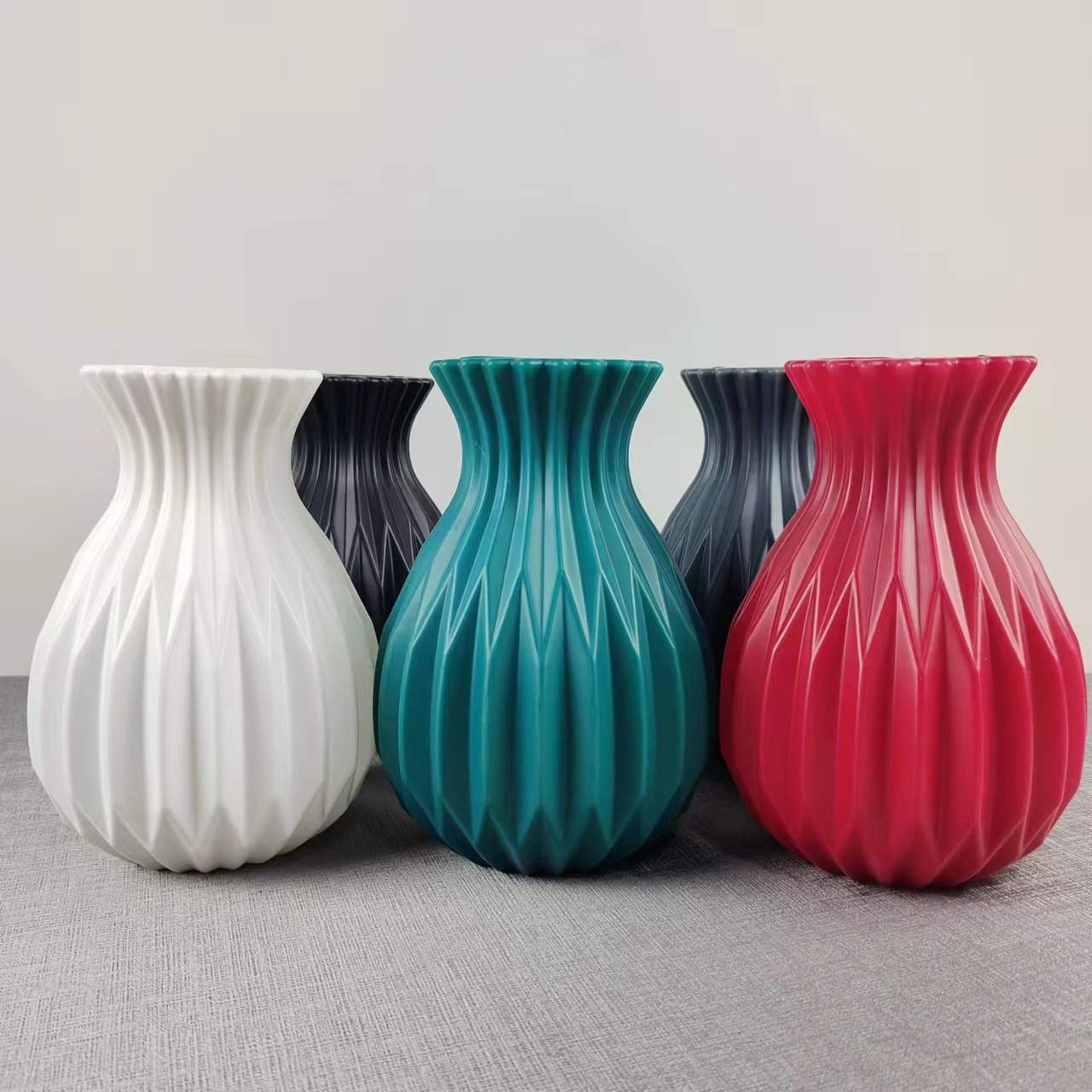 durable-vase-elegant-fine-workmanship-flower-vase-for-home-decoration-modern-plastic-pot-for-room-ornament-wedding-arrangement