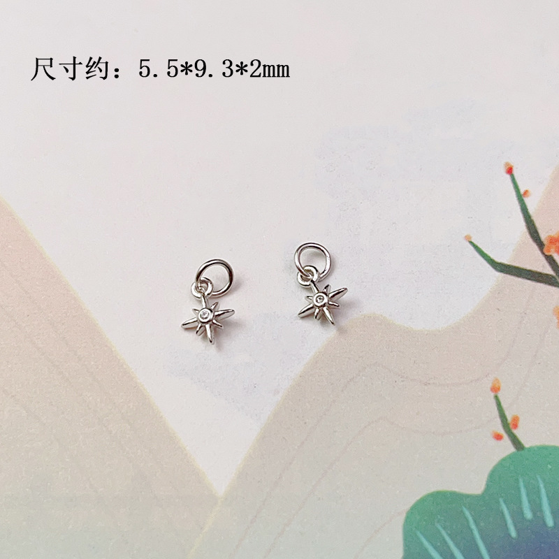 DIY Accessories S925 Silver Gold-Plated Small Drop Necklace Pendant Bracelet Charm Bead Spacer Loose Beads Jewelry Materials