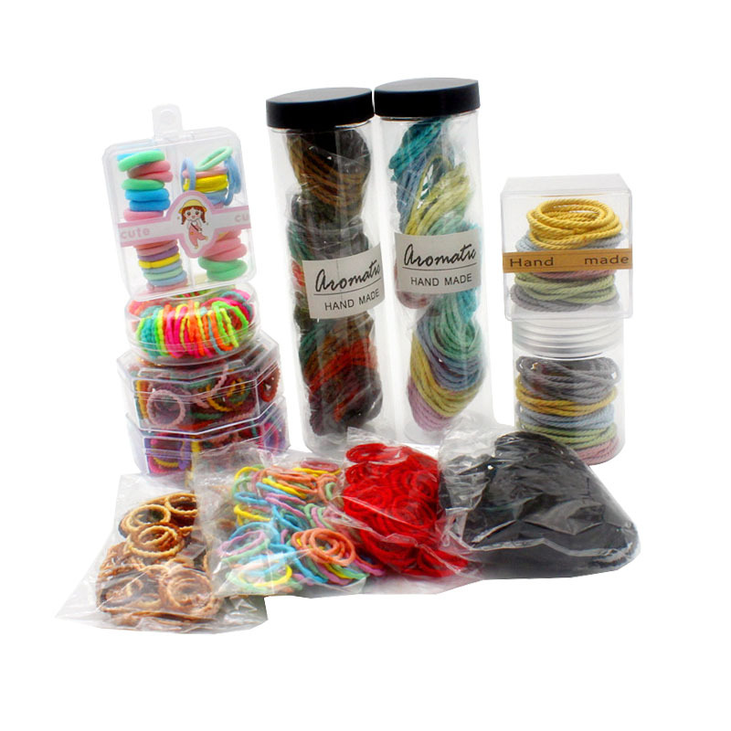 Alta banda de Pelo elástico banda de pelo de alta calidad accesorios para el cabello al por mayor simple durable con caja de almacenamiento de Internet celebridad accesorios para el cabello