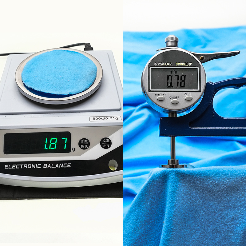 Tela de abrigo elástica 180g poliamonio calentamiento ropa interior camiseta de base doble cara tela de lana abrasiva ligera calentamiento