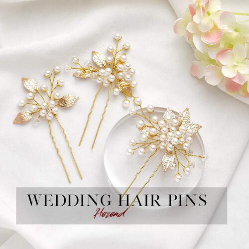Amazon best-selling pearl leaf hair fork, bridal hair accessories comb, wedding dress accessories, handmade jewelry wholesale