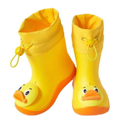 鲍雨3D新款儿童雨鞋防水防滑学生女童雨靴男宝宝中筒防水束口雨鞋