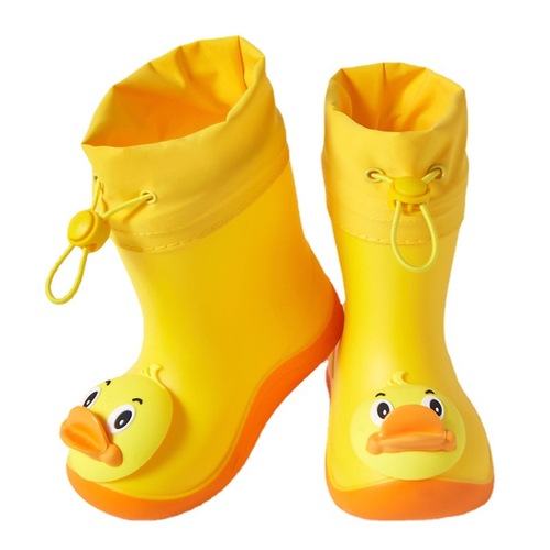 Bao Yu 3D new children's rain boots waterproof and non-slip student girls rain boots boys baby mid-tube waterproof girdle rain boots