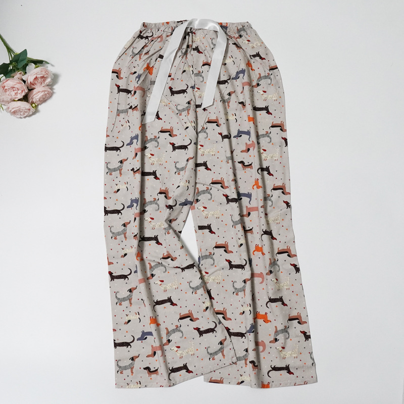 Pantalones de pijama de verano Source 45 de algodón y seda, pantalones anchos de nueve puntos para mujer, finos, talla grande, pantalones holgados para aire acondicionado, pantalones de playa