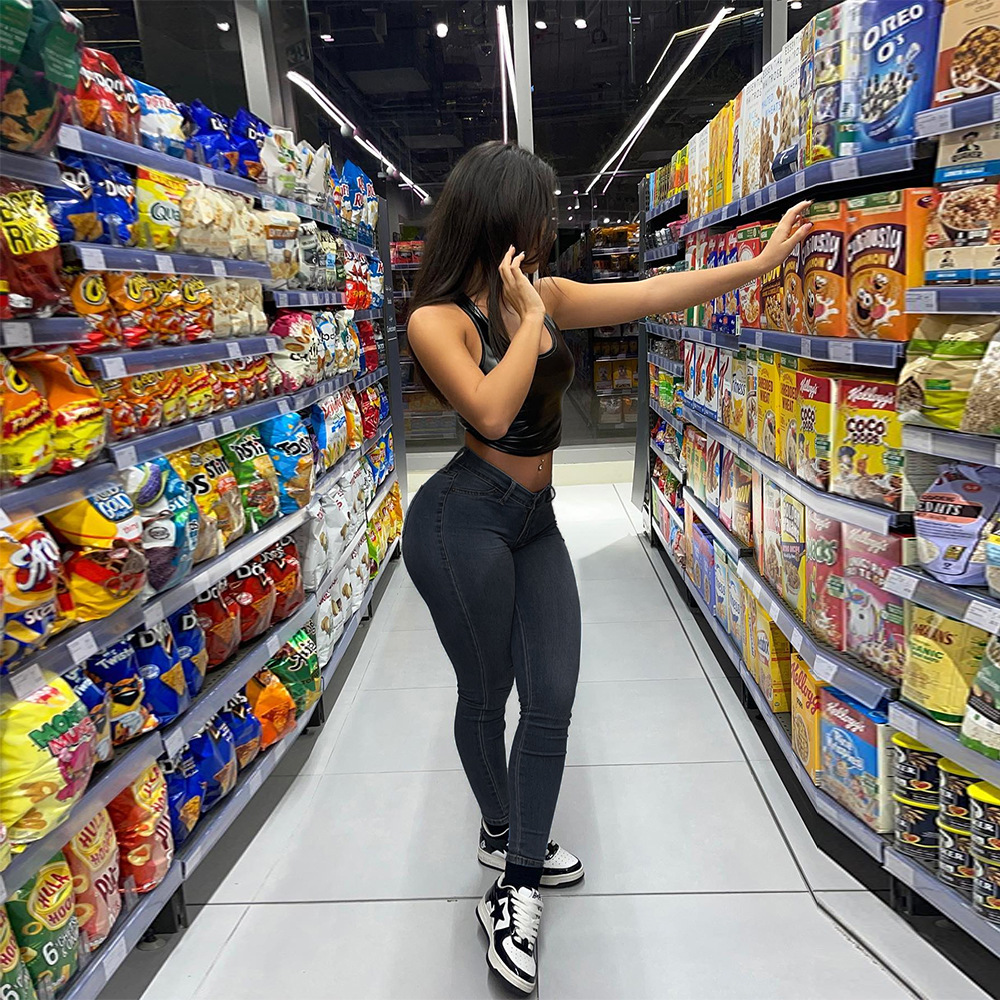 350g Weight Full Length Pants Length Cotton Spandex Fabric Type Low Waist Waist Line Jeans Pants Type Micro-Elastic Elasticity Daily Occasion Skinny Fit Type Solid Color Pattern Spring, Autumn Season Women's Gender Pocket, Washed Design Streetwear Style Women's Daily Streetwear Solid Color Full Length Pocket Washed Jeans 8