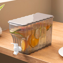 冷水壶带水龙头横放可放冰箱凉水壶夏天家用大容量防摔加厚冷水罐