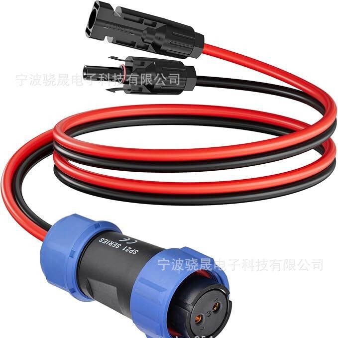 Aviation Plug to Solar Panel Cable, 12Awg Solar to Aviation Connector Compatible with Portable Devices