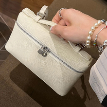 女士饭盒包gigi同迷你手提小包荔枝纹凯利包肩斜挎盒子化妆包