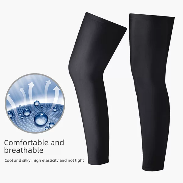 Sun Protection Leg Cover Men's and Women's Riding Ice Silk Sleeve Basketball Knee Pad Outdoor Running Leg Protector Cold Socks Foot Cover