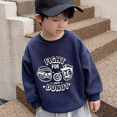 Children's clothing 2022 autumn and winter new round neck sweatshirts for boys and babies, stylish cartoon cute round neck Korean style tops