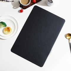 皮革餐墊長方形簡約純色西餐墊ins風防油餐桌墊防燙隔熱墊餐桌墊