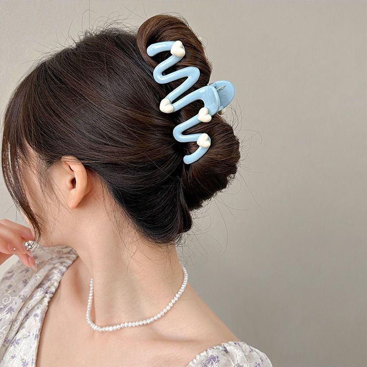 女性用ヘアピン、高級感のある韓国東大門と同じスタイルのヘアピン、後頭部のシャーククリップ、女性用ヘアアクセサリー|undefined