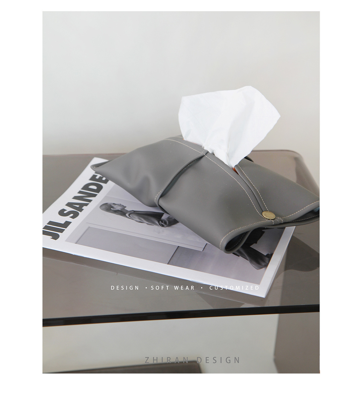 Car Tissue Box, Creative Car Interior Decoration Tissue Box, Car Armrest Box, High-End Tissue Box, New