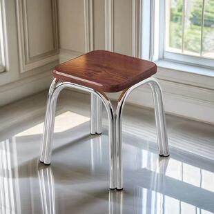 Small Stool for Home Use in the Living Room, Coffee Table Stool, Rental House Dormitory Small Bench, Stackable Simple Dining Low Stool