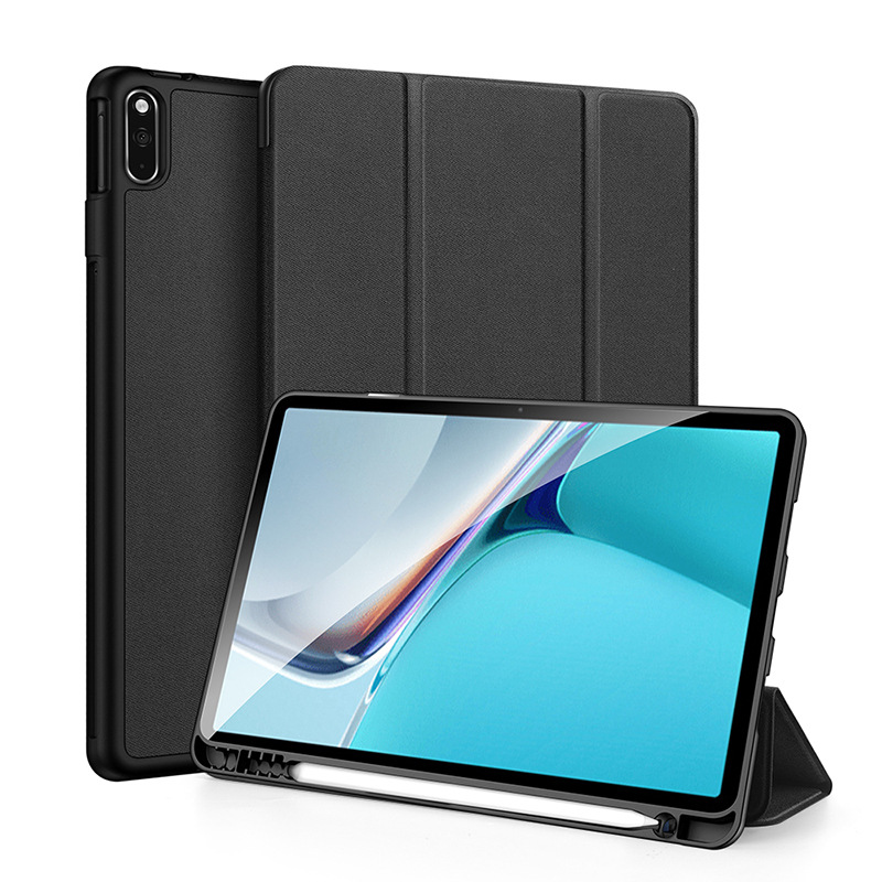 Aplicable a Huawei MatePad 11.5S Funda protectora de panel plano con ranura para bolígrafo Funda protectora anticaídas con tapa abatible empresarial