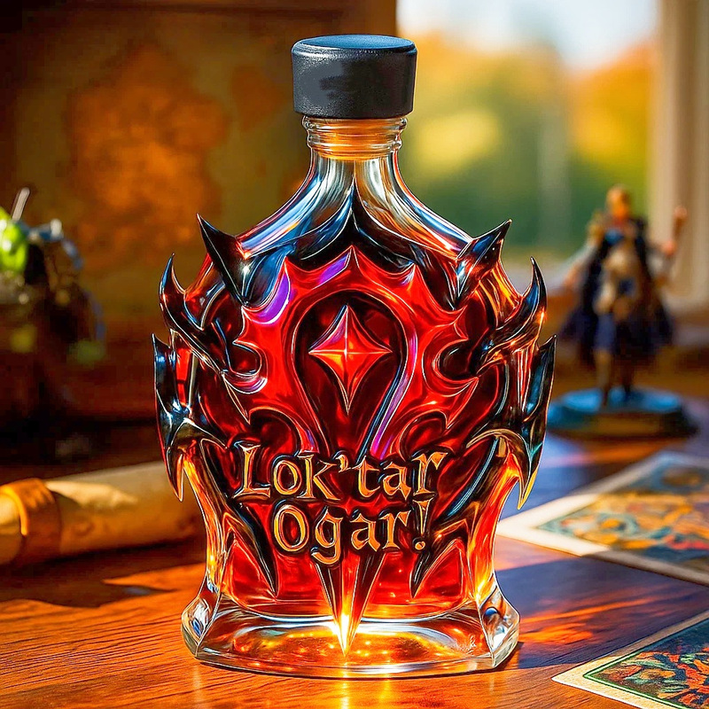 跨境新品摆件Longhorns Whiskey Bottle魔兽酒瓶红酒瓶威士忌酒瓶|undefined