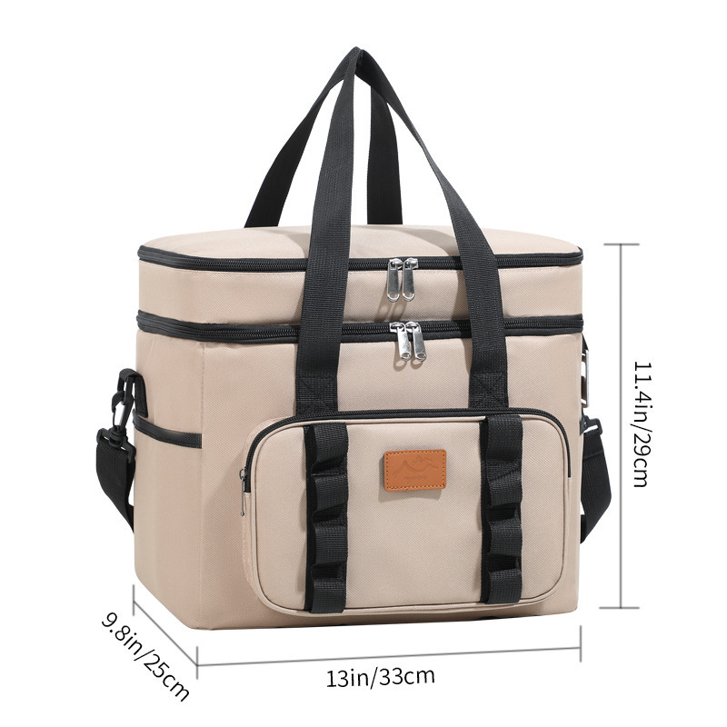Amazon transfronterizo de gran capacidad al aire libre camping picnic bolsa de aluminio gruesa aislamiento frío paquete de frutas paquete de hielo