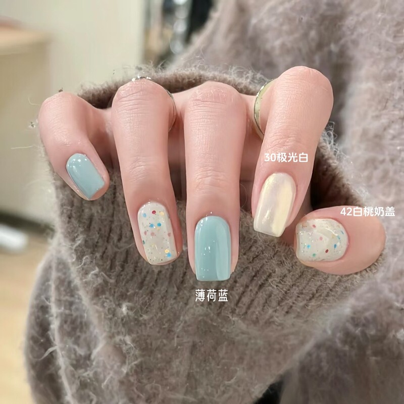 Summer Super White Mint Blue Quick-Drying Foot Nail Polish No Baking, Non-Peelable, Long-Lasting, Non-Fading and Waterproof Summer Super White Mint Blue Quick-Drying Foot Nail Polish No Baking, Non-Peelable, Long-Lasting, Non-Fading and Waterproof