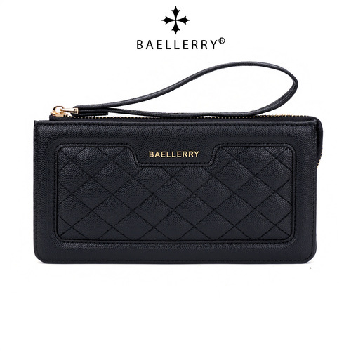 New women's long wallet Baellerry Korean style quilted zipper clutch bag fashionable thin mobile phone bag for women