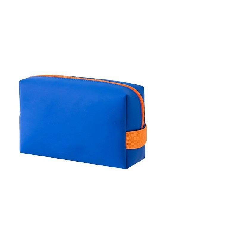 Bolsa de maquillaje coreana de alto valor visual ins-viento color caramelo PU impermeable de gran capacidad color macrón bolsas de lavado portátiles