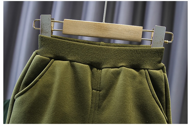 Boys Handsome Middle and Young Children's Baby 2023 New Winter Fashion Plush Thickened Sweater Western Style Two Piece_voghion.com