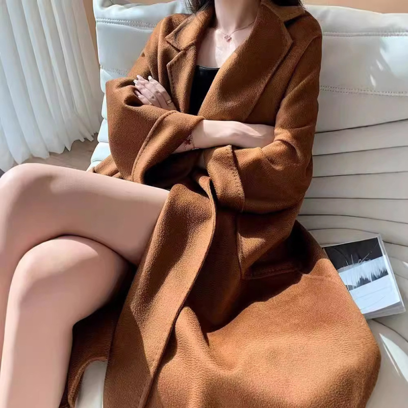 Labbro Bathrobe Max Home Same Double-sided Wool Water Ripple Cashmere Coat Women's High-end Wool Coat Labbro Bathrobe Max Home Same Double-sided Wool Water Ripple Cashmere Coat Women's High-end Wool Coat