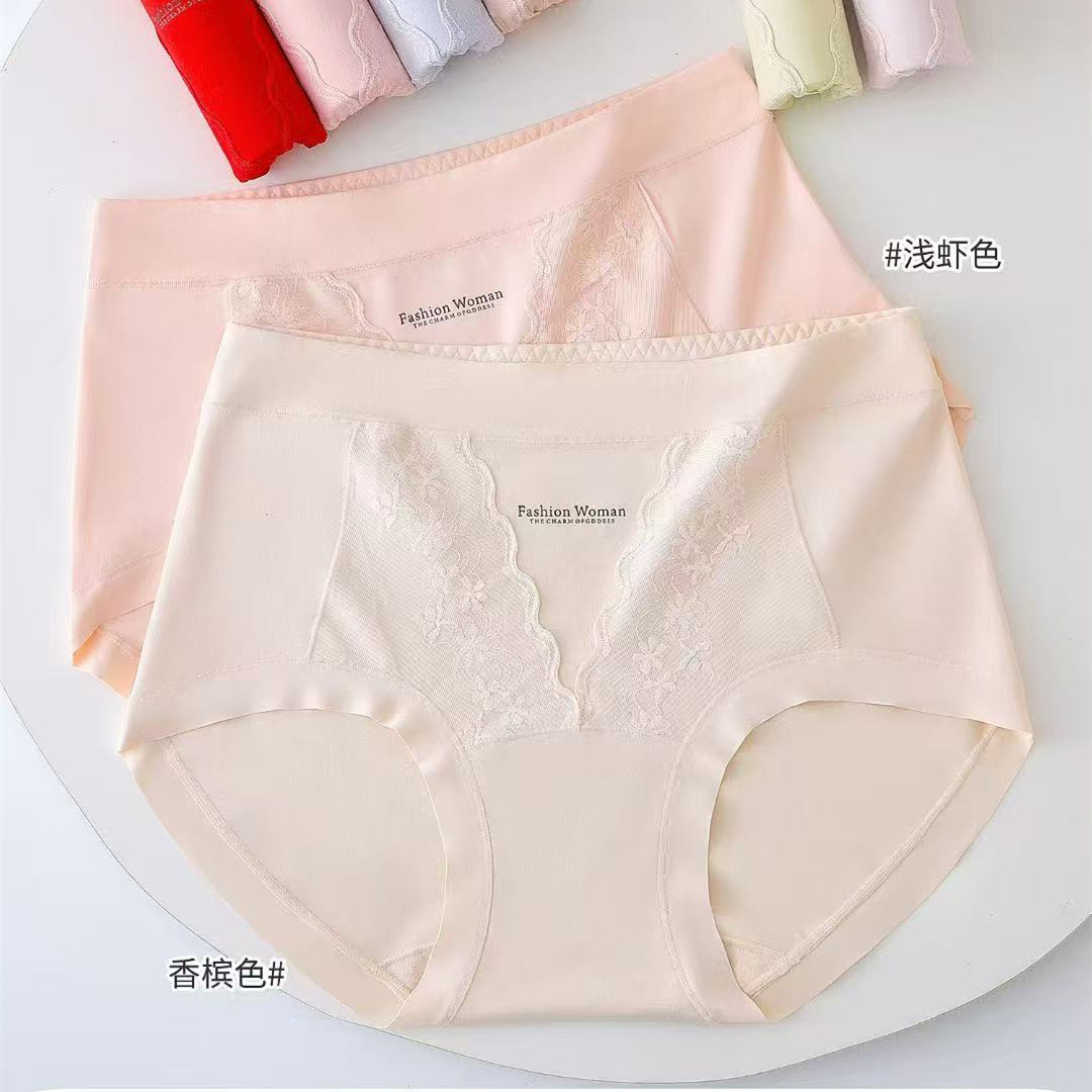 Liyinya 1016 Women's Mid-Waist Underwear Rc Cotton Skin-Friendly Comfortable Lace Soft Large Size Breathable Briefs