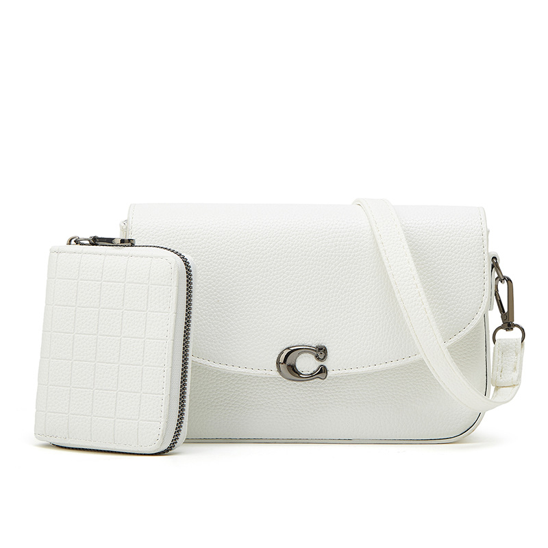 Bolso de mujer 2026 nuevo bolso de cuero suave portátil de hombro, bolso cuadrado simple de gran capacidad